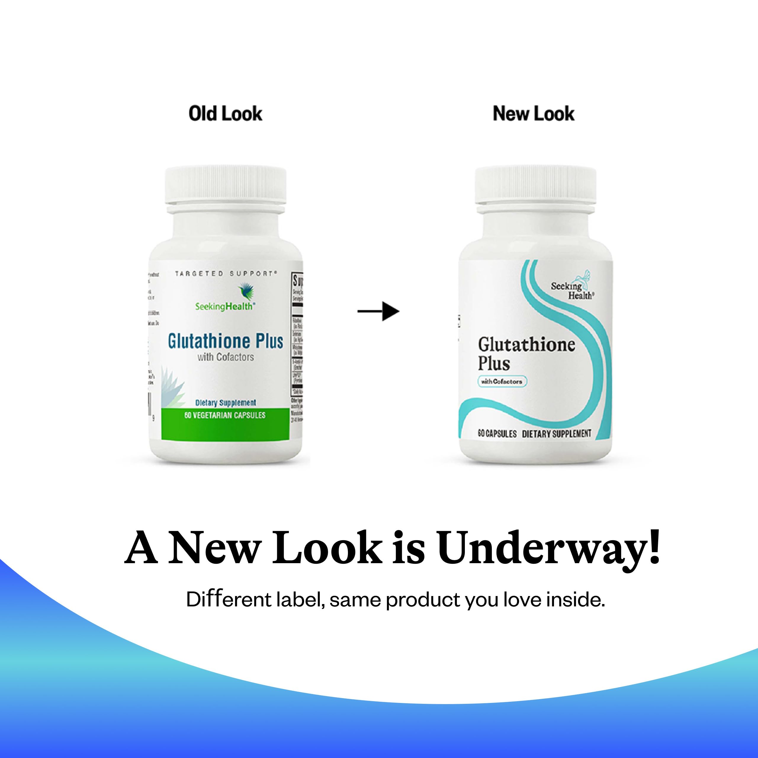 Glutatión Plus de Seeking Health: tamaño de envase para seguimiento de dosis.