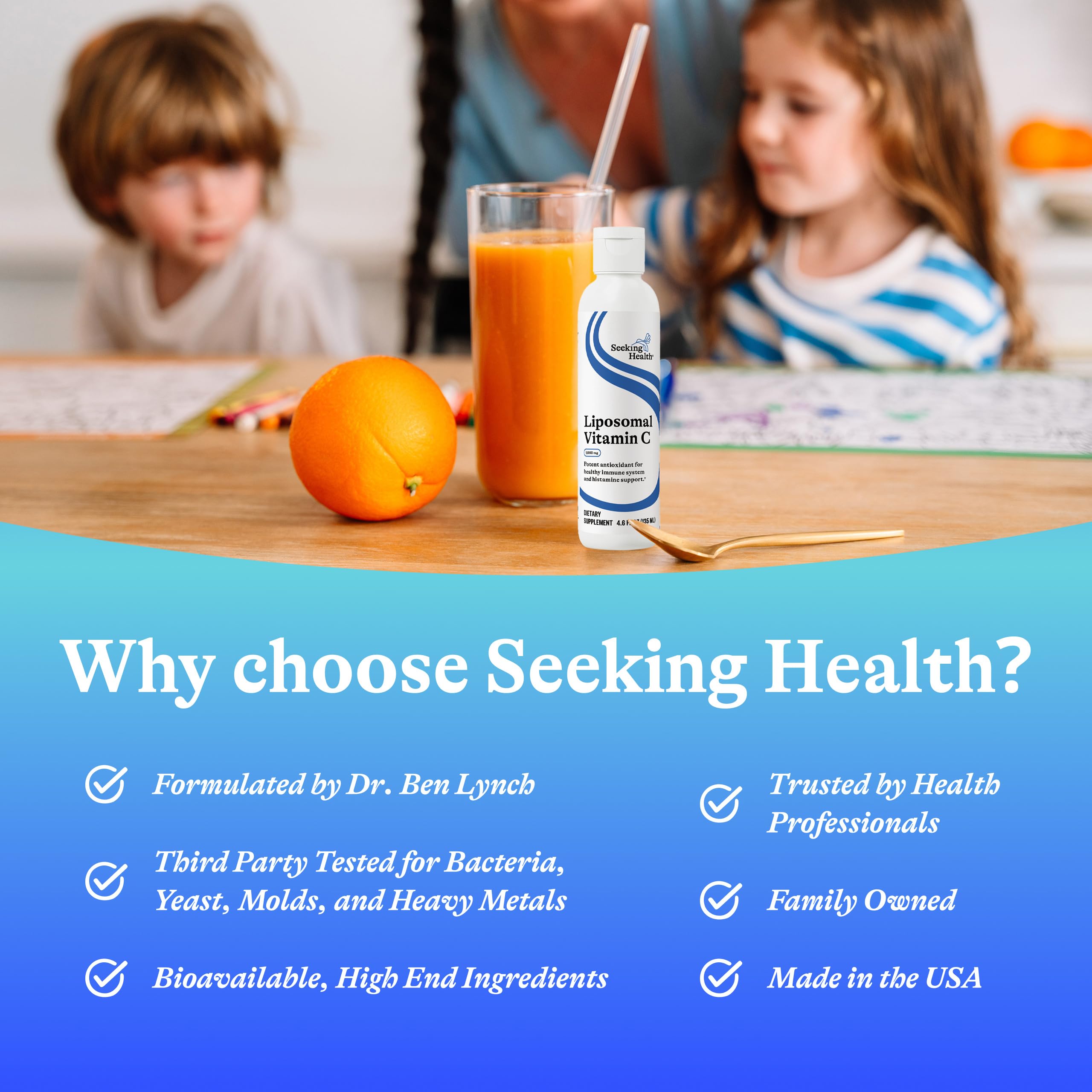 Aroma cítrico y textura líquida de Seeking Health Liposomal Vitamina C Limón Esencia.