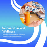 Vaso de dosificación de Liposomal Vitamina C Limón Esencia para uso práctico.