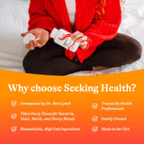Seeking Health Magnesium Plus dosis diaria para mantener equilibrio mineral.