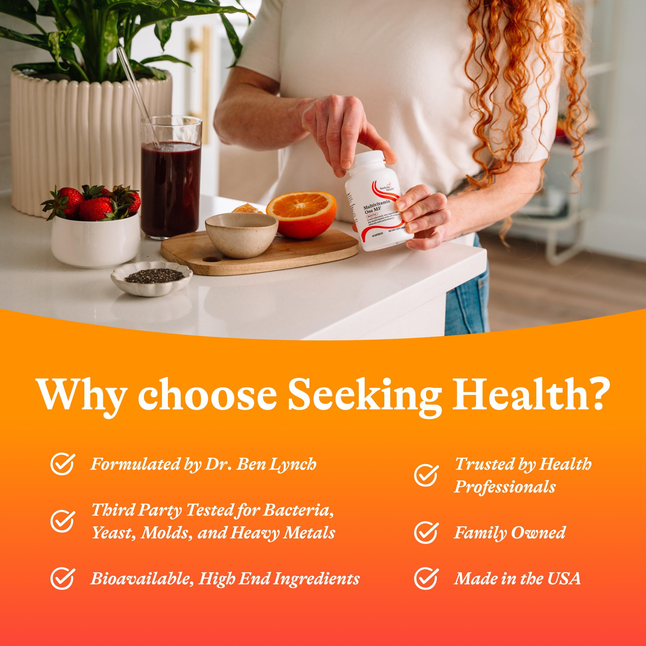 Cápsulas listas para tomar en la mañana de Seeking Health One MF.