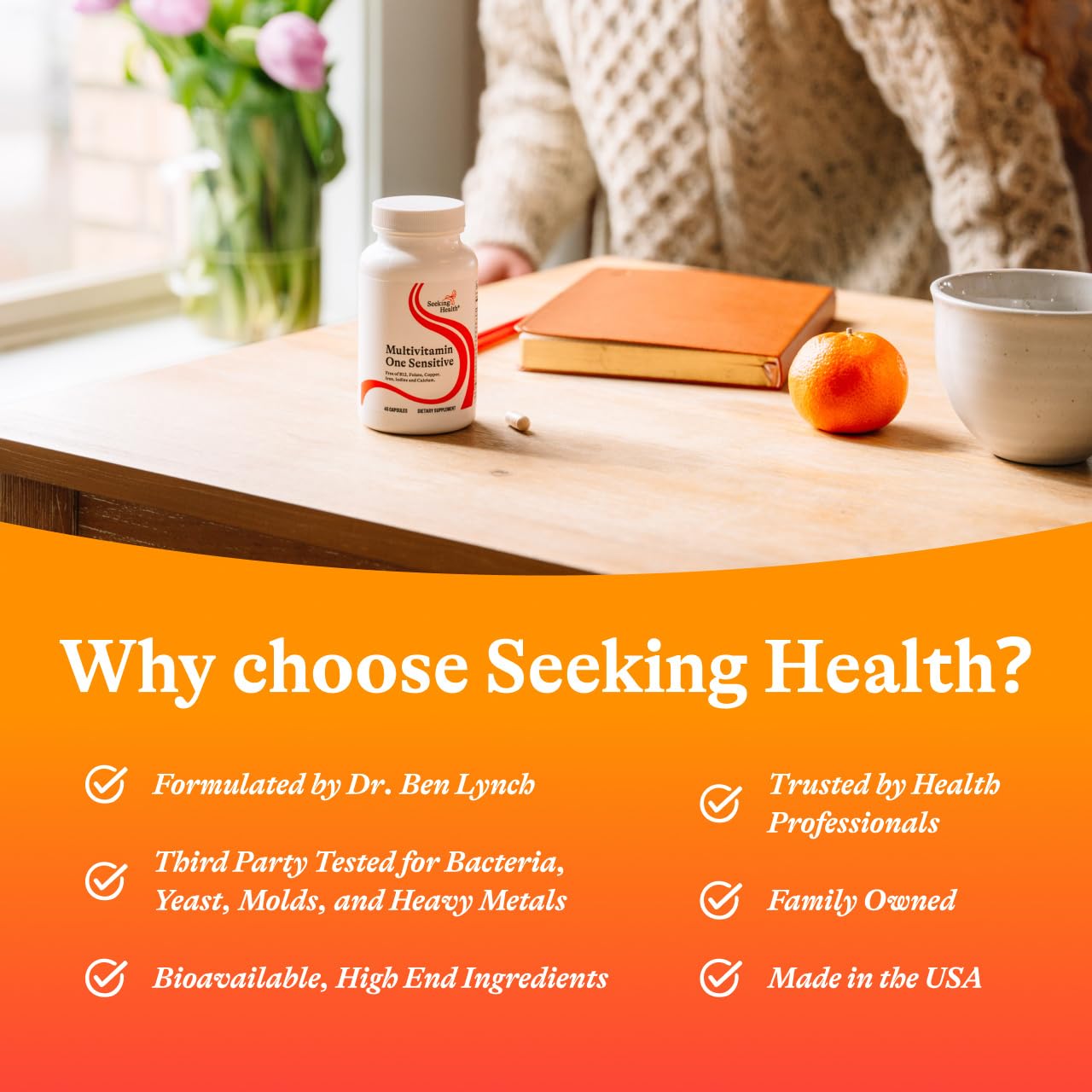 Seeking Health One Sensitive, apto para embarazo y lactancia.