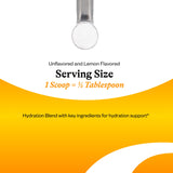 Seeking Health Optimal Electrolyte Powder disuelto en agua, bebida clara y refrescante.