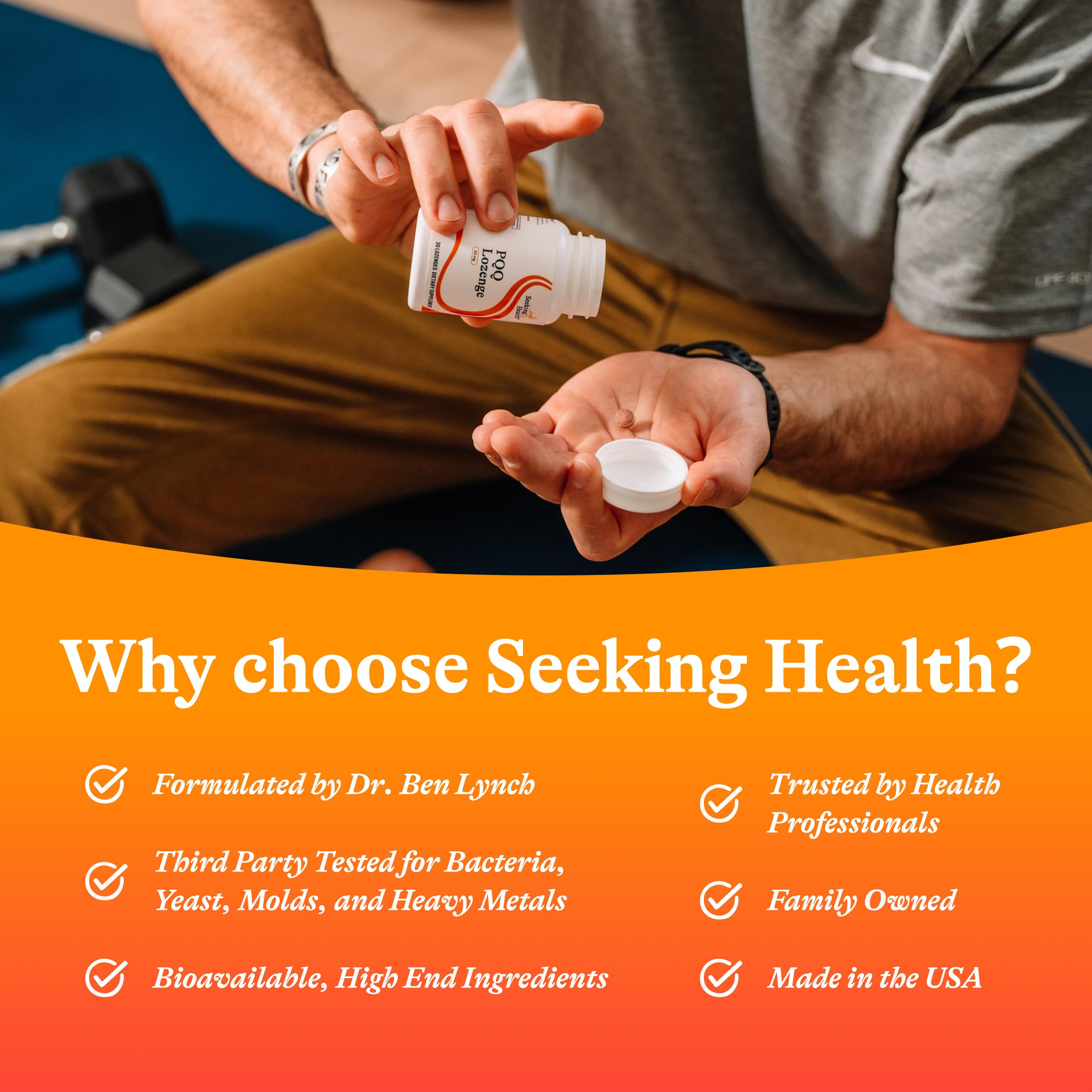 Seeking Health PQQ dosis diaria, fácil de incorporar a la rutina.