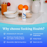 Seeking Health Immune Intensive: caja informativa con ingredientes y uso.