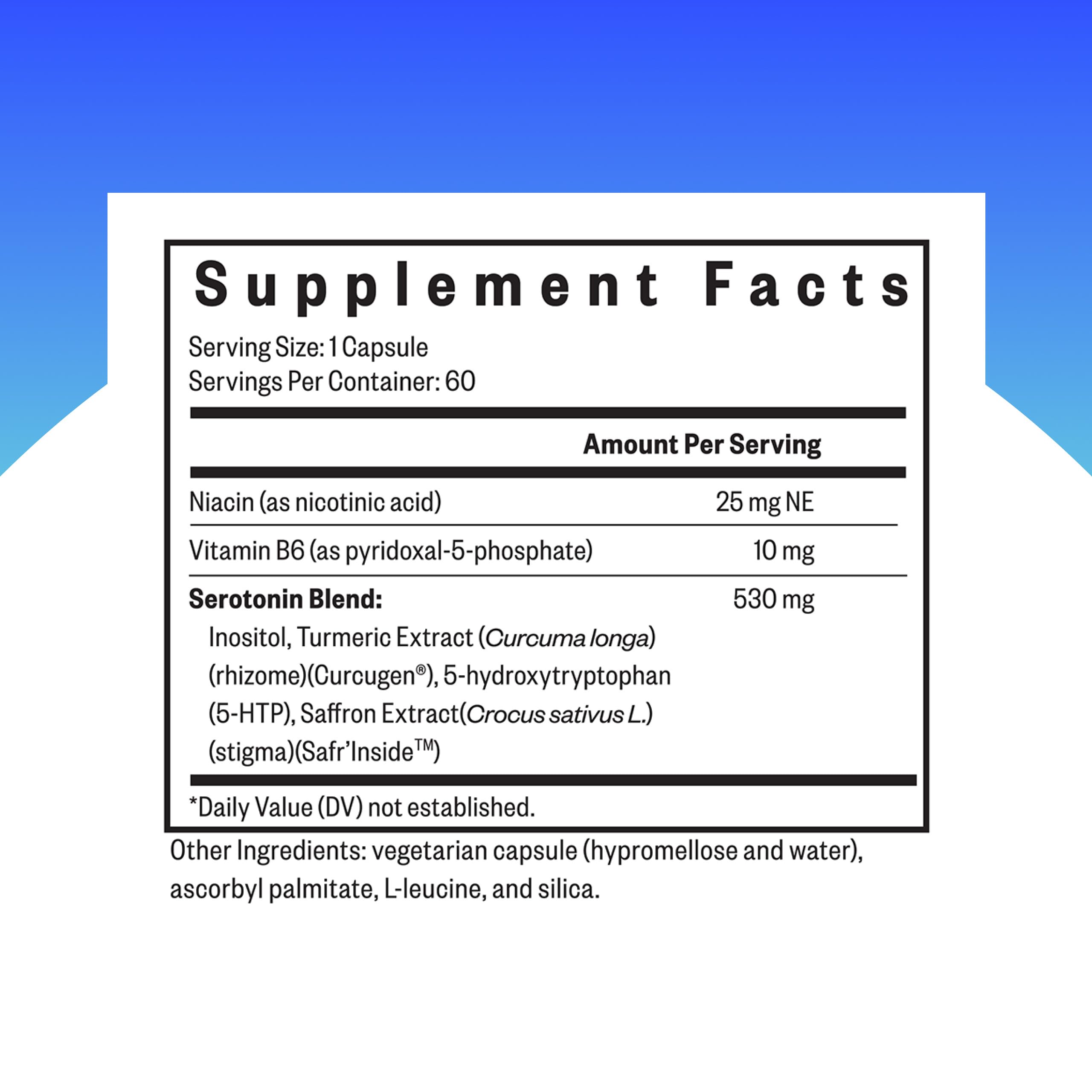 Nutrientes de Serotonina de Seeking Health: botella de cápsulas lista para uso diario