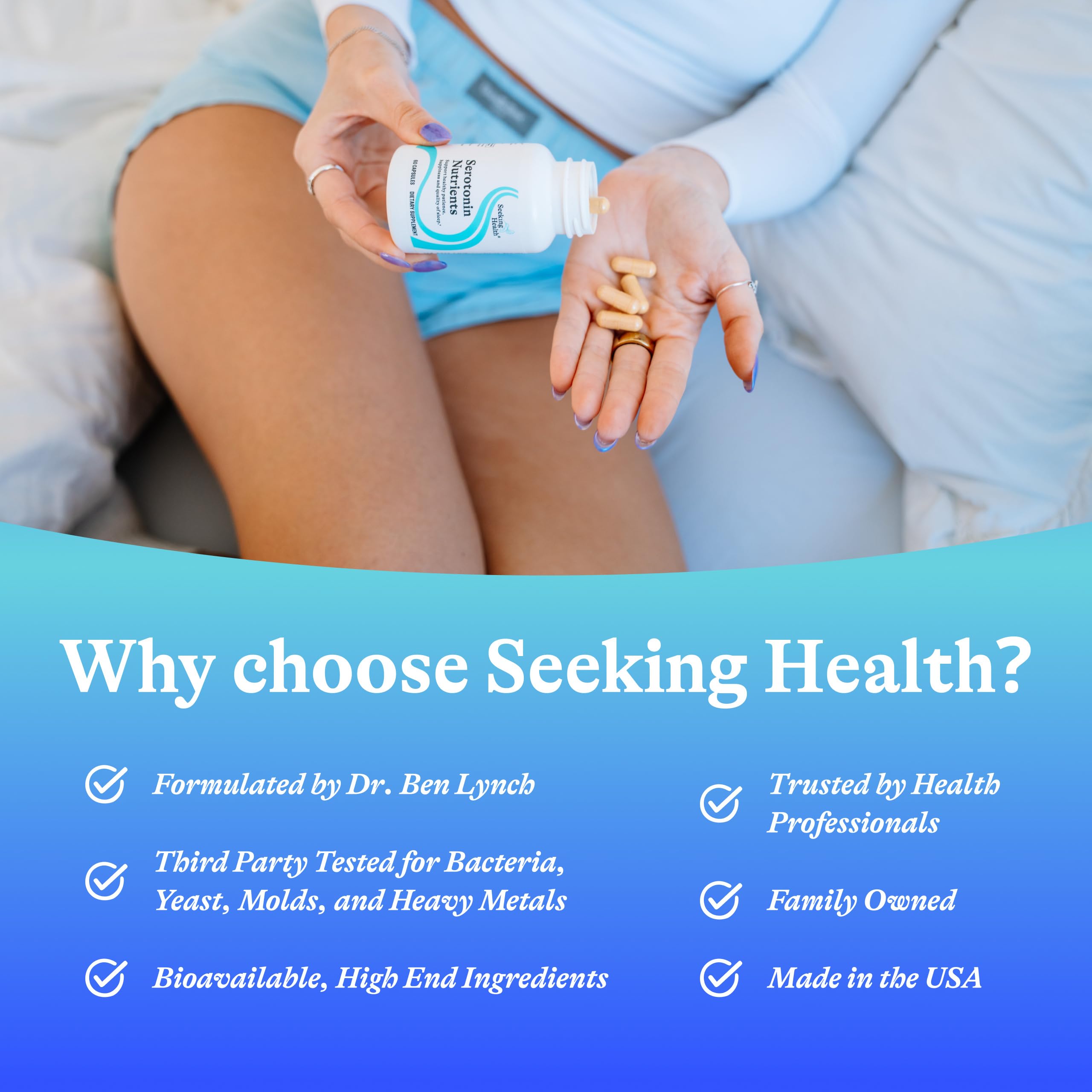 Nutrientes de Serotonina de Seeking Health: HTPurity 5-HTP, ingrediente clave de la fórmula