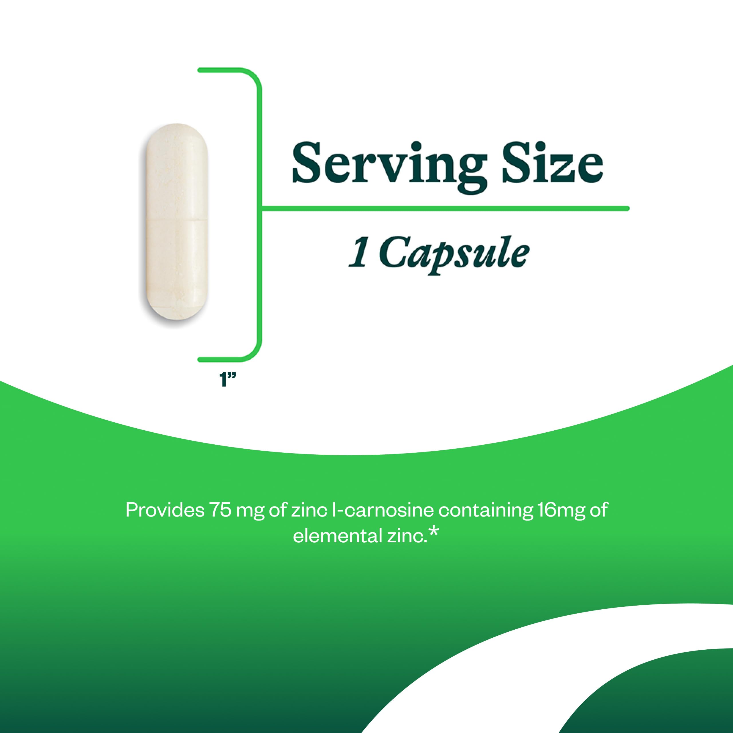 Seeking Health Zinc Carnosine, cápsulas: dosis diaria para apoyo digestivo.