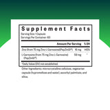 Seeking Health Zinc Carnosine, etiqueta frontal: información clara para salud digestiva.