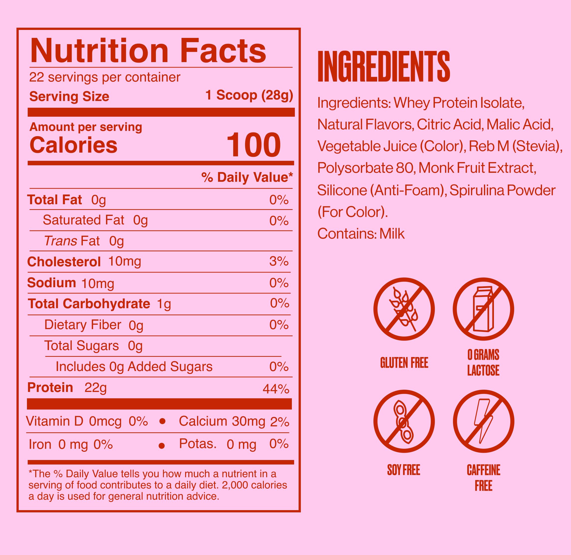 Proteína sin lactosa con sabor Fruta Punch para consumo diario