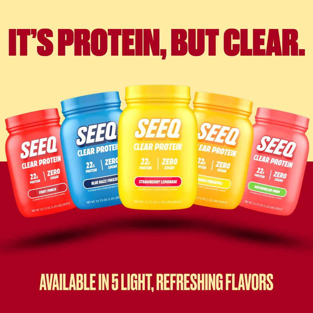 SEEQ Clear Whey Isolate: sin gluten, proteína de alta calidad para tu rutina.