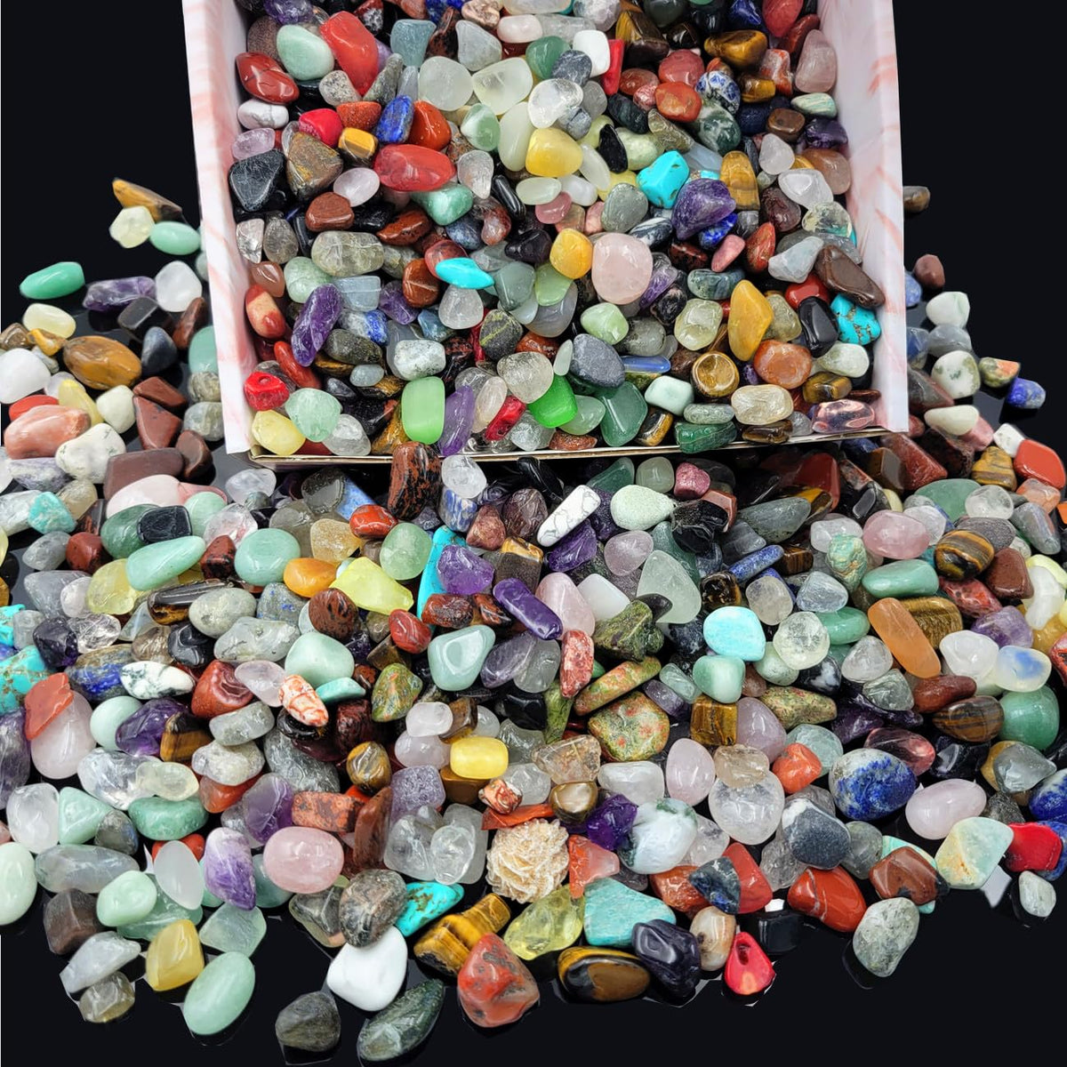 SeeuFun set de gemas y cristales - presentación ordenada para aprendizaje y decoración.