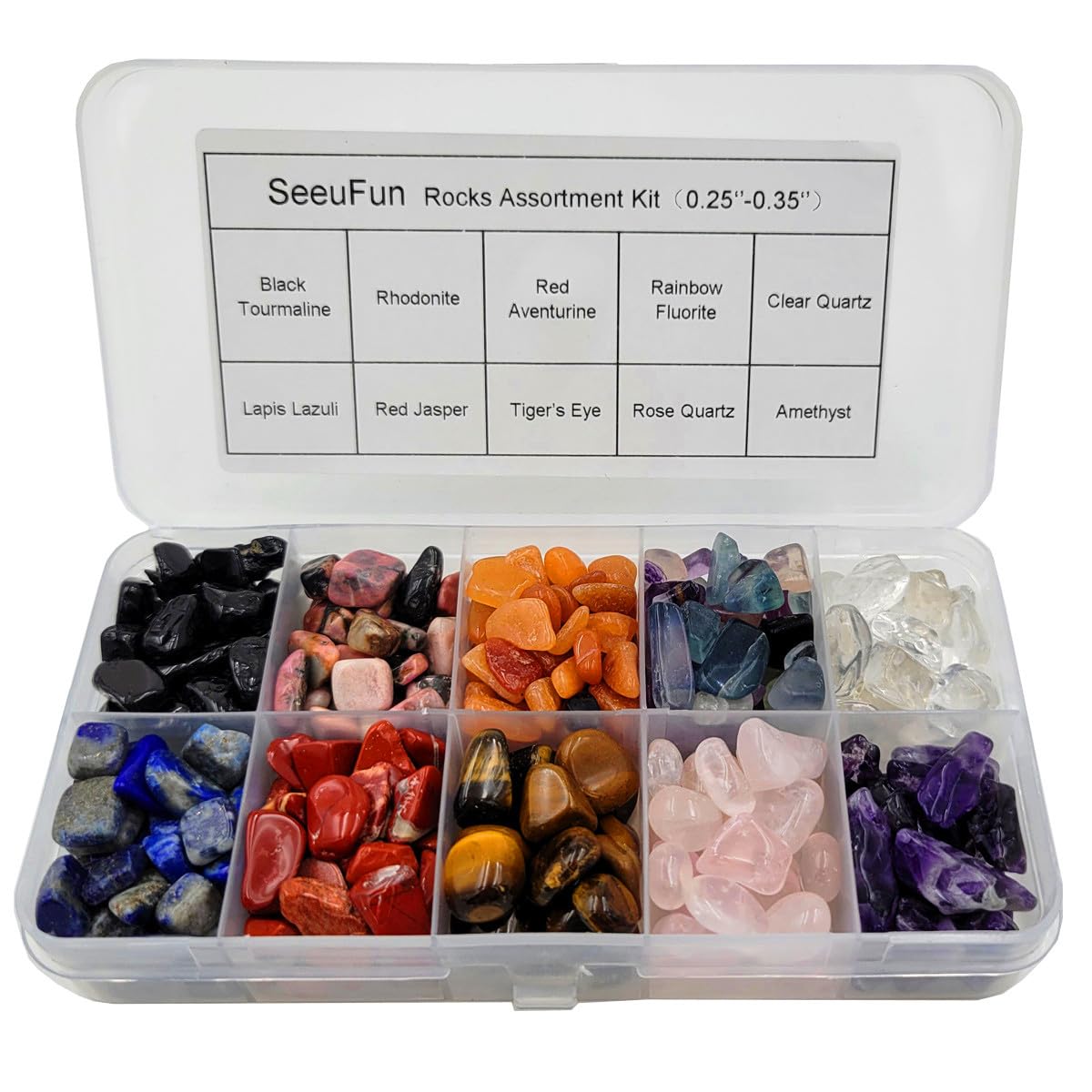 SeeuFun: mezcla de diez cristales para joyería y aprendizaje.