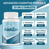 SehatiKu 17 en 1 ingredientes clave: mezcla equilibrada para claridad mental.