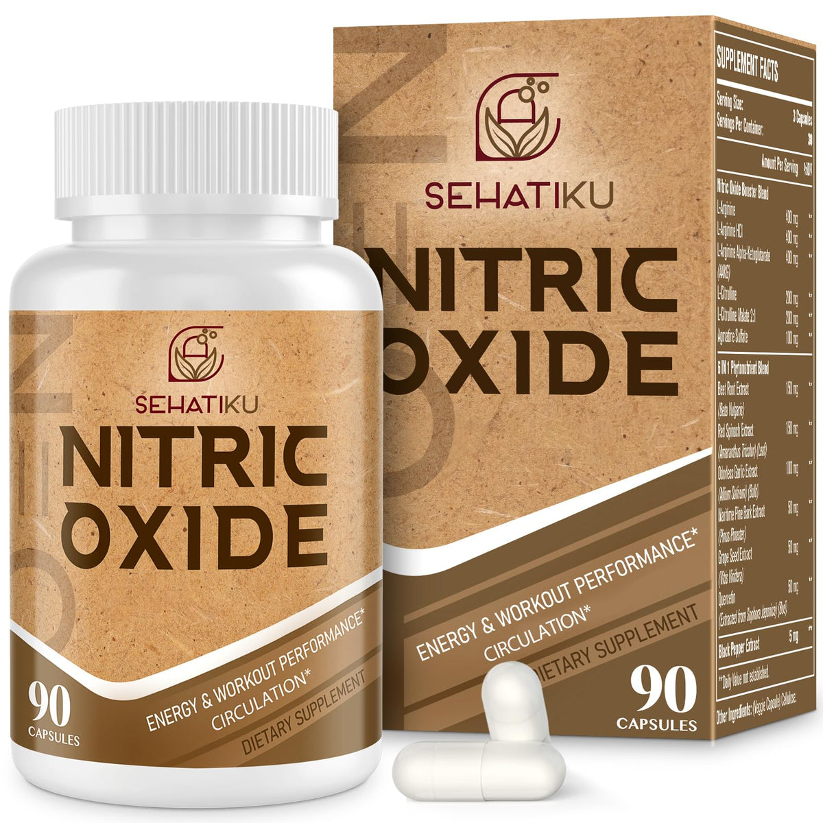 SehatiKu oxido nitrico botella: vertido suave para uso diario.