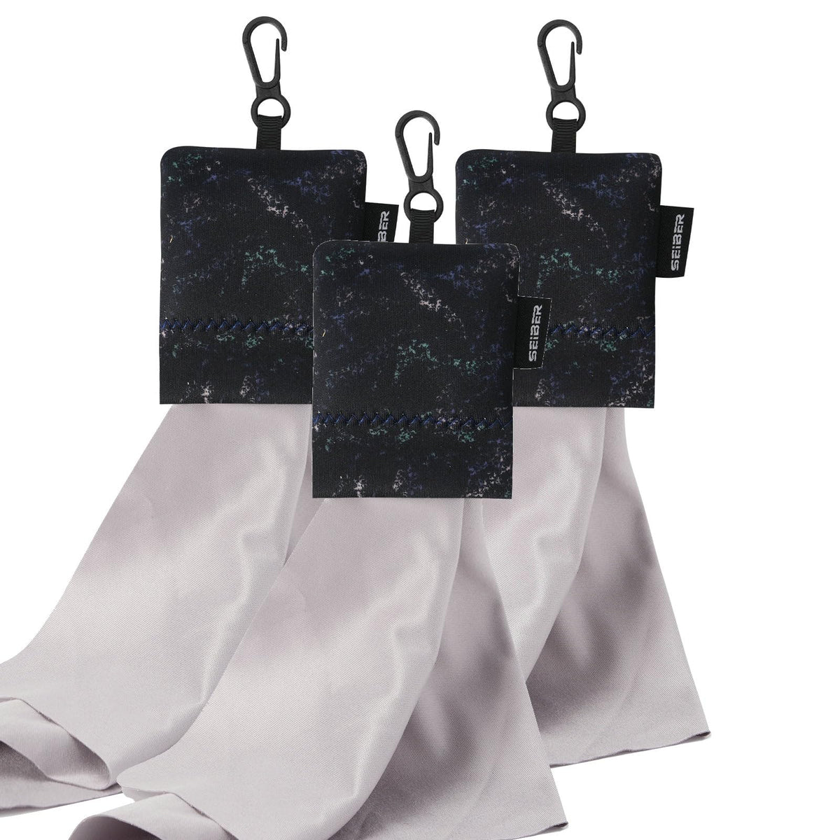 SEIBER estuche de neopreno camuflado para proteger el paño y evitar pérdidas.