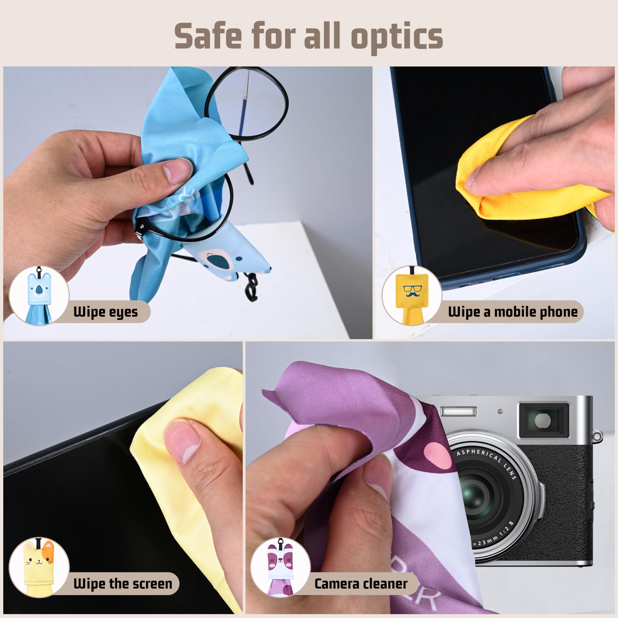 SEIBER paño desplegable para pantallas y lentes, limpieza rápida.