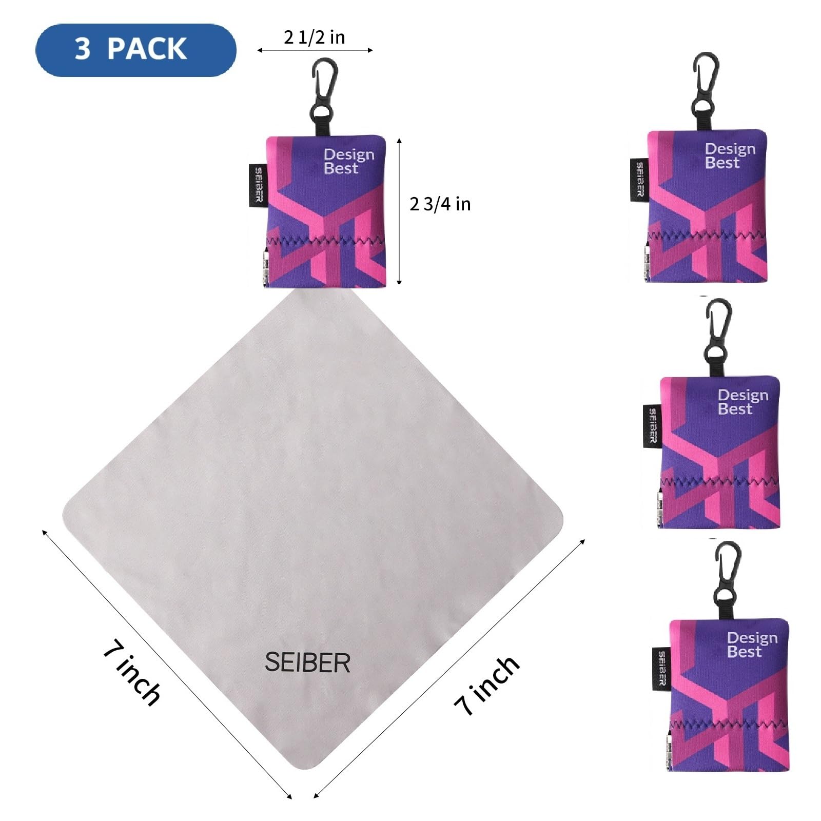 SEIBER paño microfibra para limpieza rápida de gafas y pantallas
