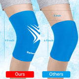 Seiwehido diseño extendido que cubre más área de la rodilla.