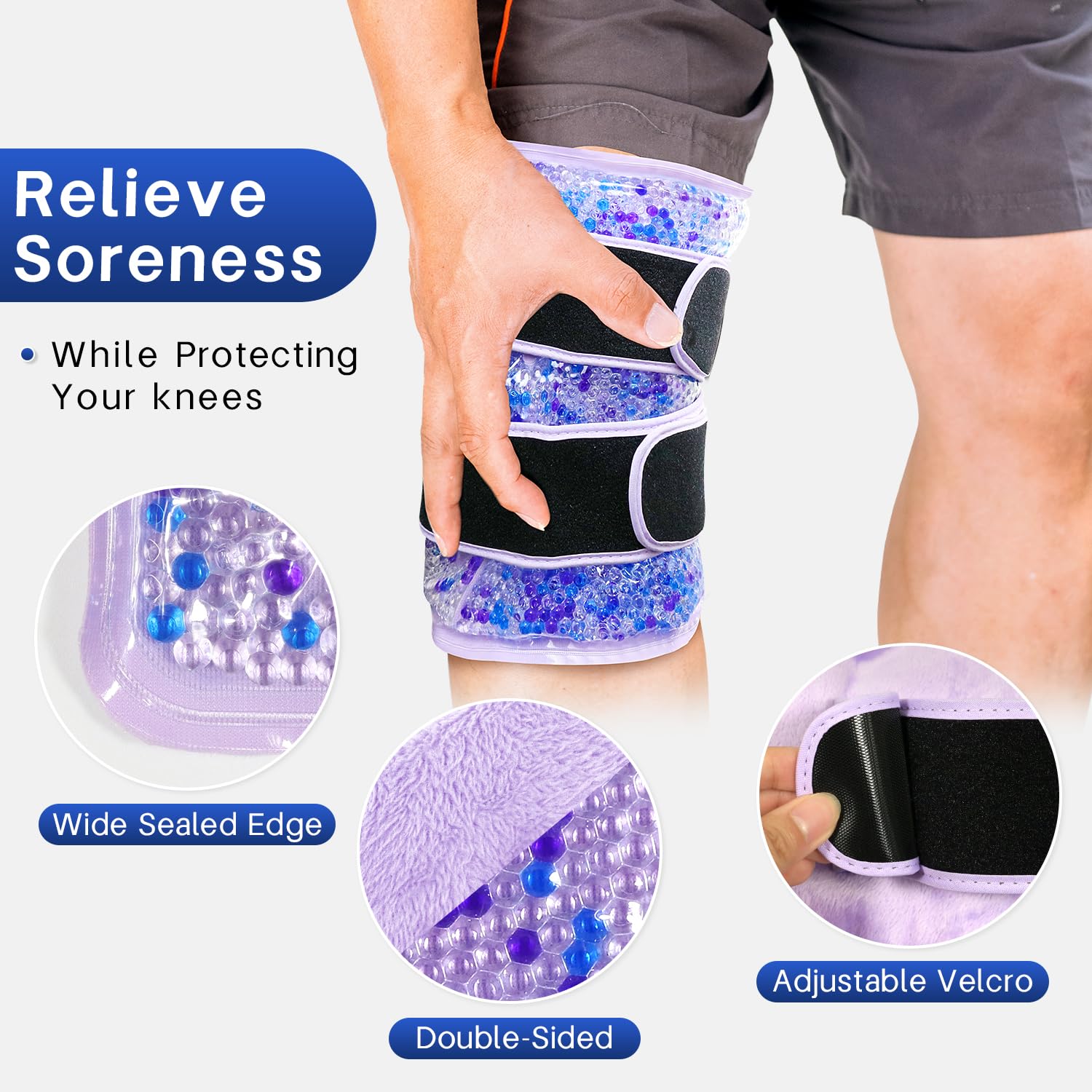 SEIWEHIDO gel-frio para rodilla ofrece duración prolongada y alivio continuo.