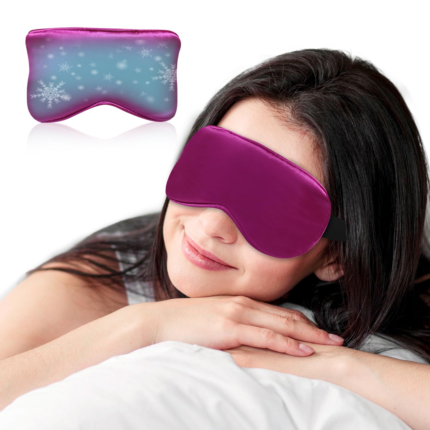 SEIWEHIDO mascarilla ocular de seda fría para descanso prolongado y confort nocturno