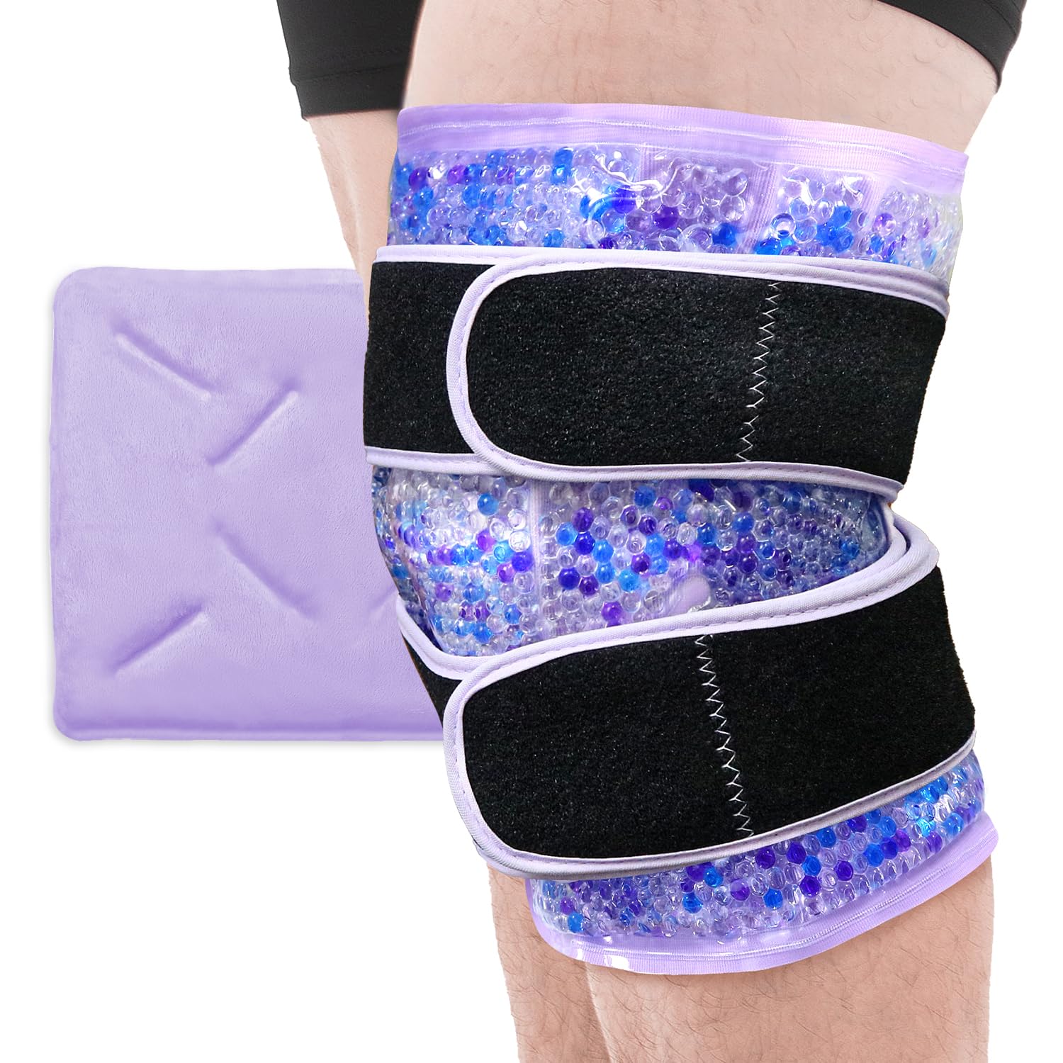 SEIWEHIDO rodilla gel-frio con ajuste ergonómico para alivio focal del dolor.