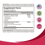 Selerb Nadgenie etiqueta detalle, transparencia en ingredientes clave.