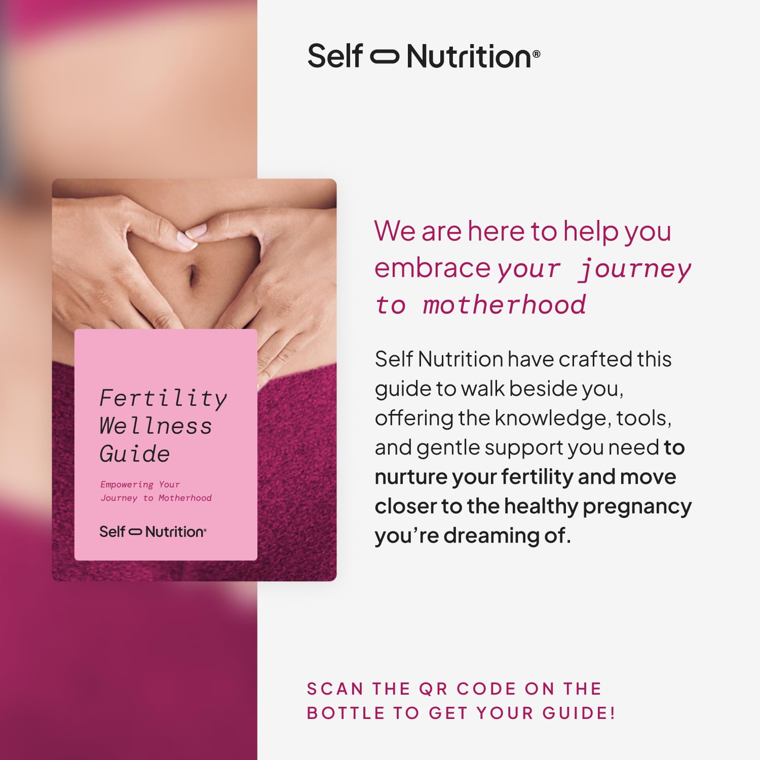 SELF NUTRITION Fertility Support, producido en EEUU: control de calidad y confianza.