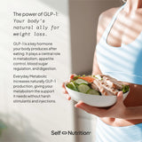 SELF NUTRITION GLP-1 Berberine: botella abierta para acceso rápido a la dosis