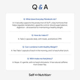 SELF NUTRITION GLP-1 Berberine: cápsulas junto a una taza de té verde para energía estable
