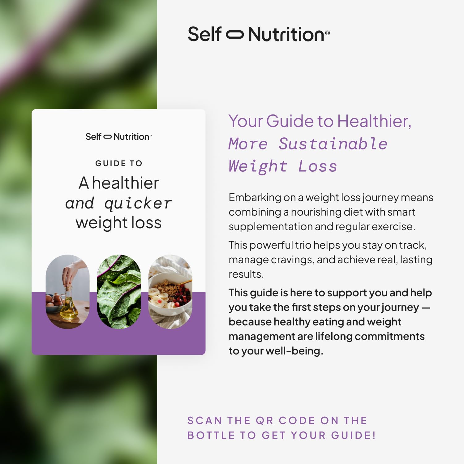 SELF NUTRITION plan alimentario exclusivo incluido para apoyar la dieta
