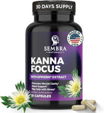 SEMBRA NATURALS KANNAFOCUS frasco de cápsulas para claridad diaria.