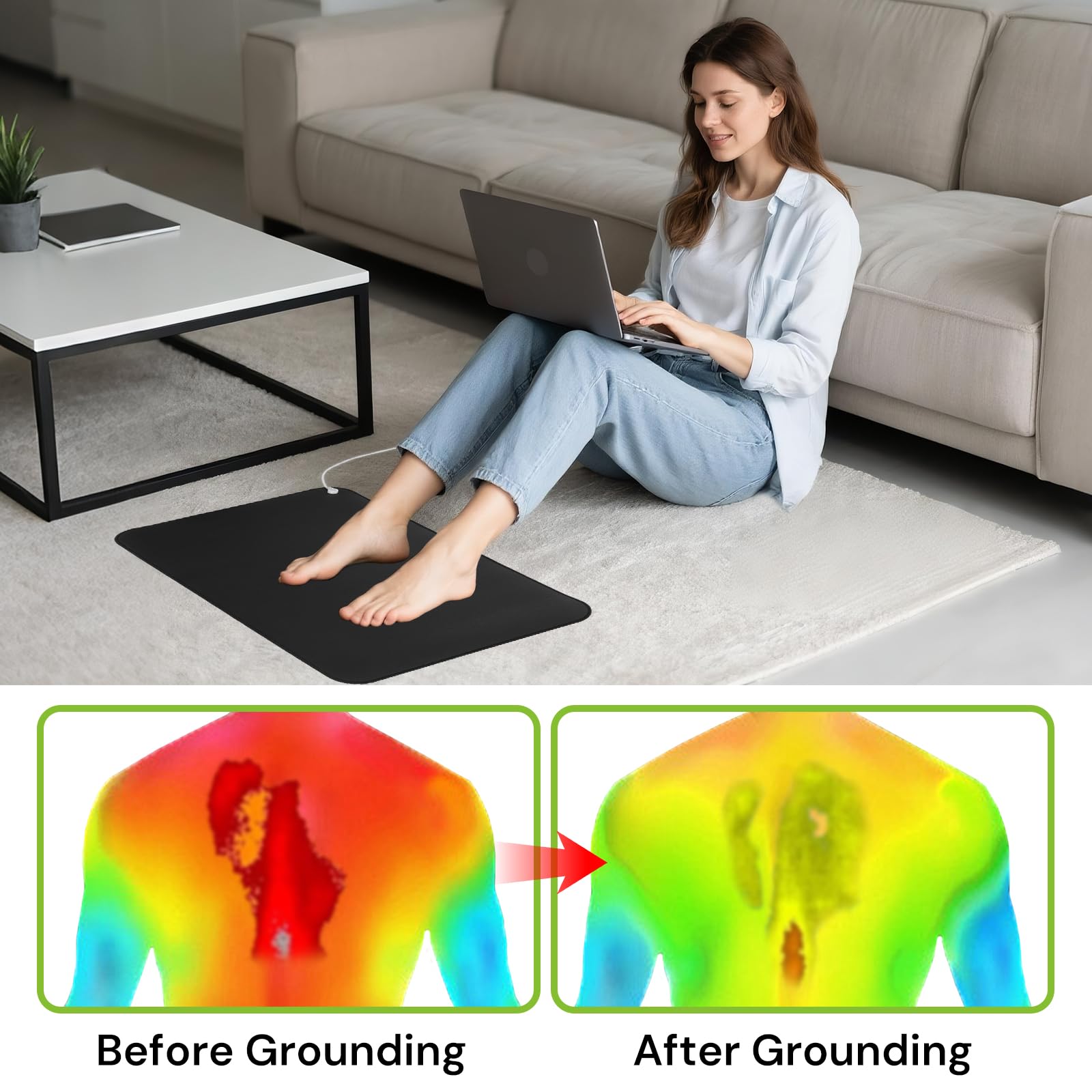 Senedy Health alfombrilla para yoga, soporte suave y estable