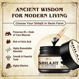 Shilajit Sennasi con 85+ minerales mejora la absorción de minerales.