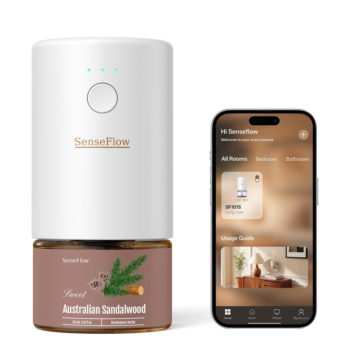 SenseFlow SF101S Pro: difusor de aire sin agua para aroma constante en cualquier habitación