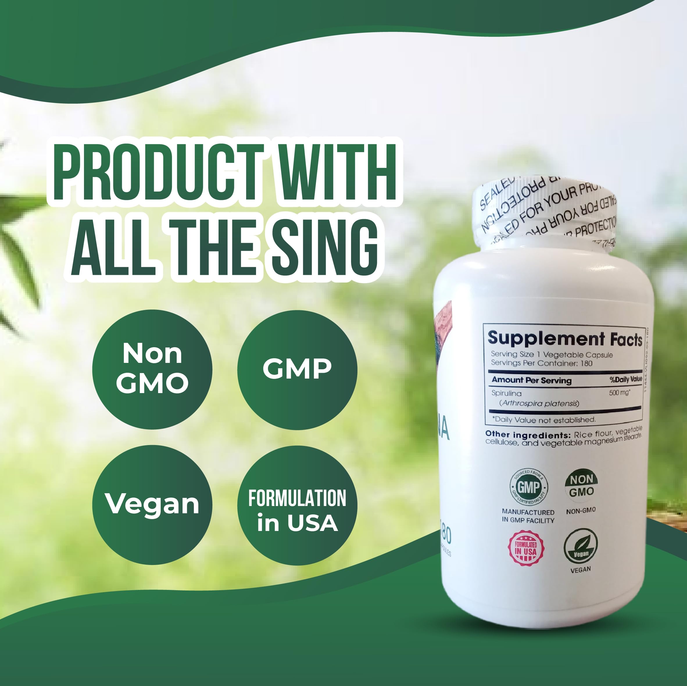senseofeeling cuchara medidora espirulina para dosis fáciles.