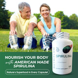 senseofeeling espirulina en etiqueta para lectura rápida de beneficios.