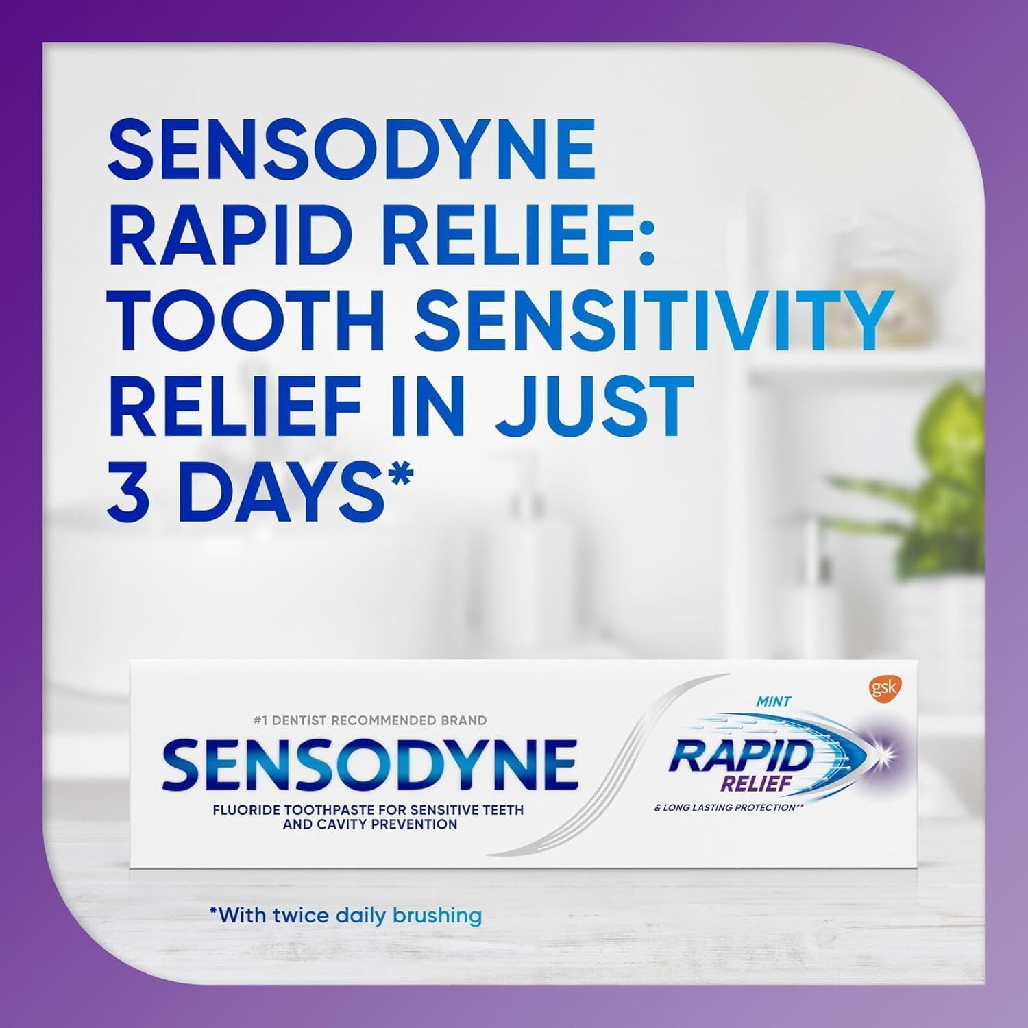 Sensodyne Alivio Rápido, fluoruro de estaño como ingrediente clave para alivio sensorial.