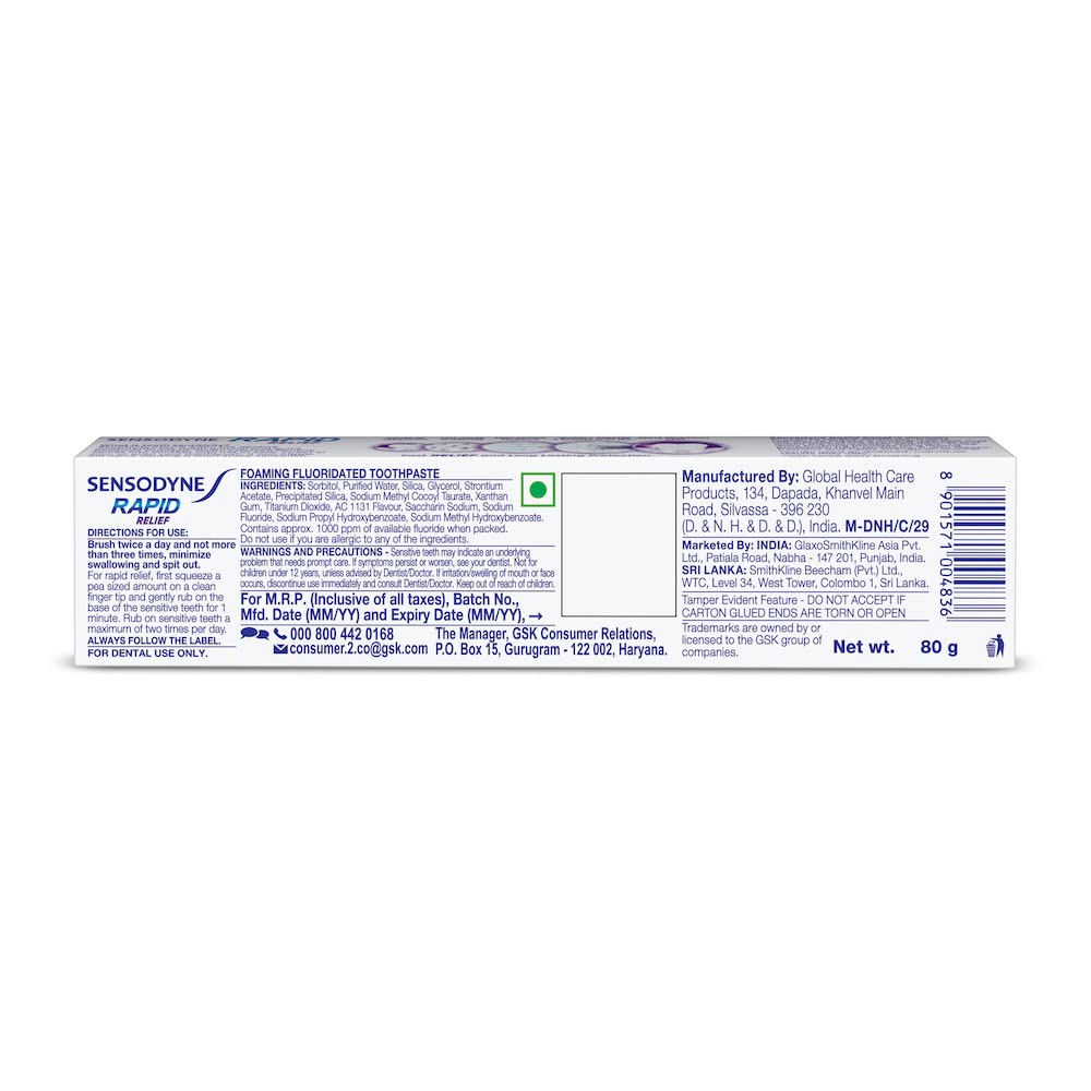 Sensodyne dos tubos 80 g, empaque doble para familia o viaje