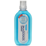 Sensodyne Enjuague Cool Mint, botella de 500 ml, protección diaria para dientes sensibles.