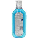 Sensodyne Enjuague Cool Mint, tapa y etiqueta visibles, frescura y alivio para la sensibilidad dental.