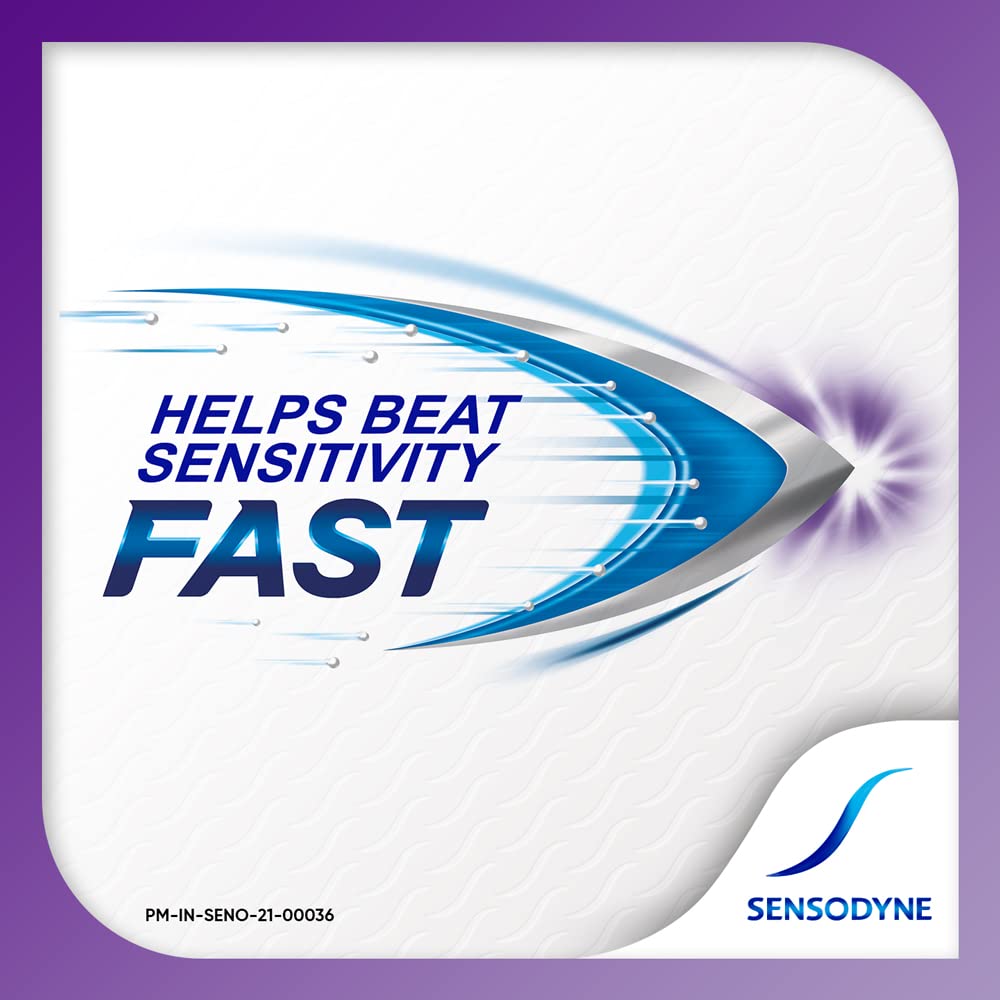 Sensodyne etiqueta 80 g en tubo, presentación en empaque doble