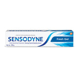 Gel refrescante de Sensodyne en tubo 150 g para dientes sensibles y aliento duradero.