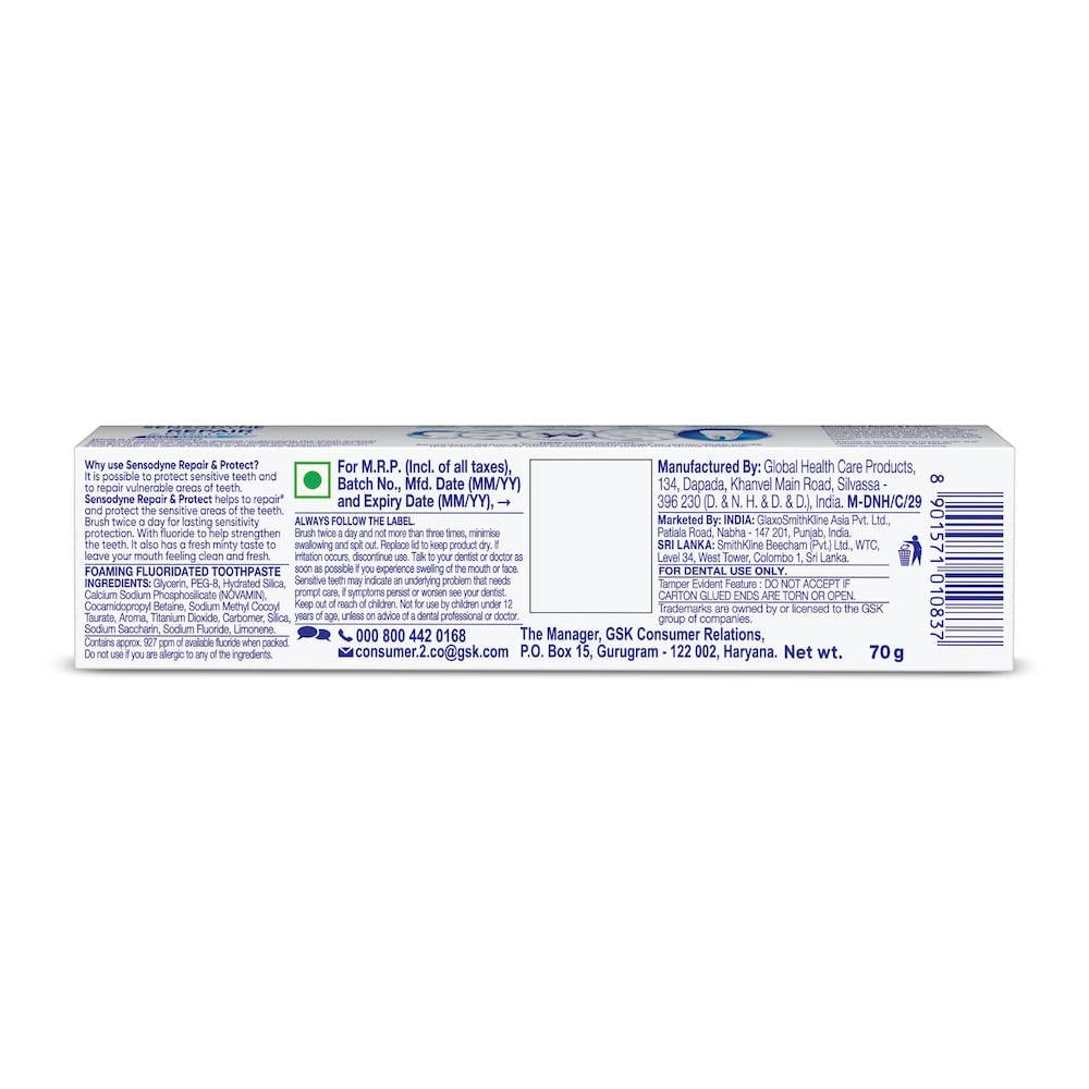Conjunto de 4 tubos Sensodyne para uso diario