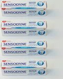 Sensodyne Repair & Protect Extra Fresh en tubo de 75 ml, paquete de cuatro para uso diario.