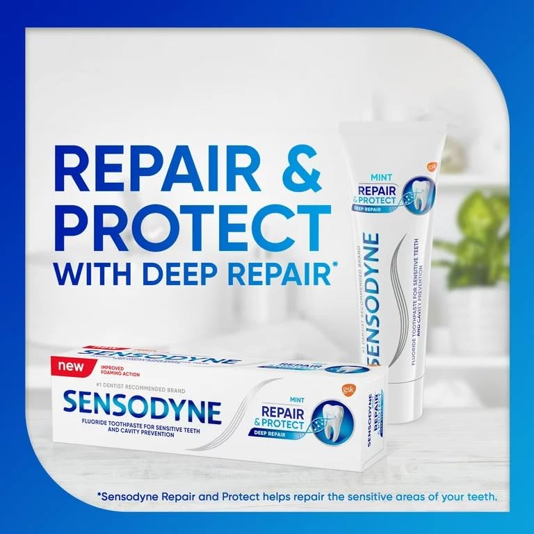 Caja exterior de Sensodyne Reparación y Protección para almacenamiento