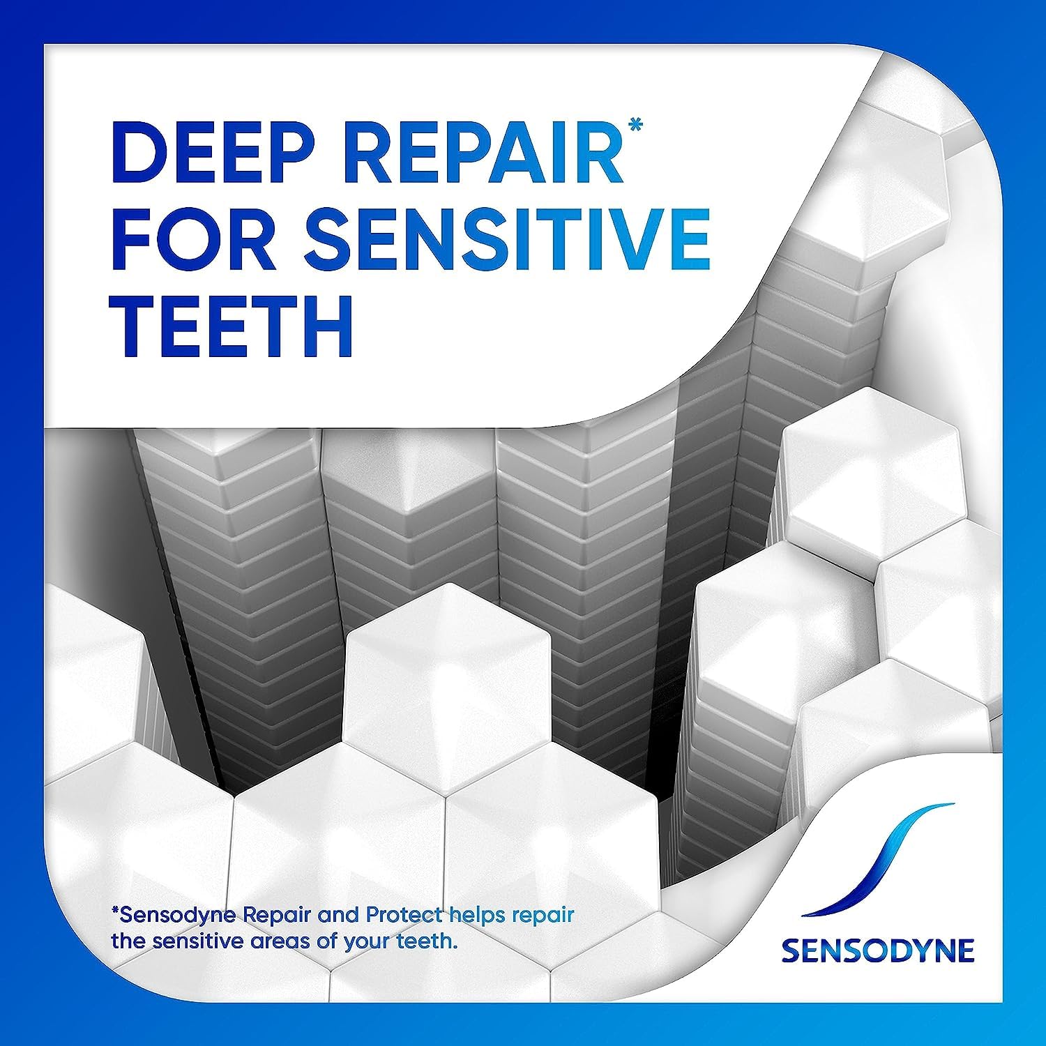 Etiqueta del producto Sensodyne Reparación y Protección con indicaciones claras