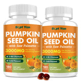 Sept YAN aceite de semilla de calabaza en frasco, posible apoyo general