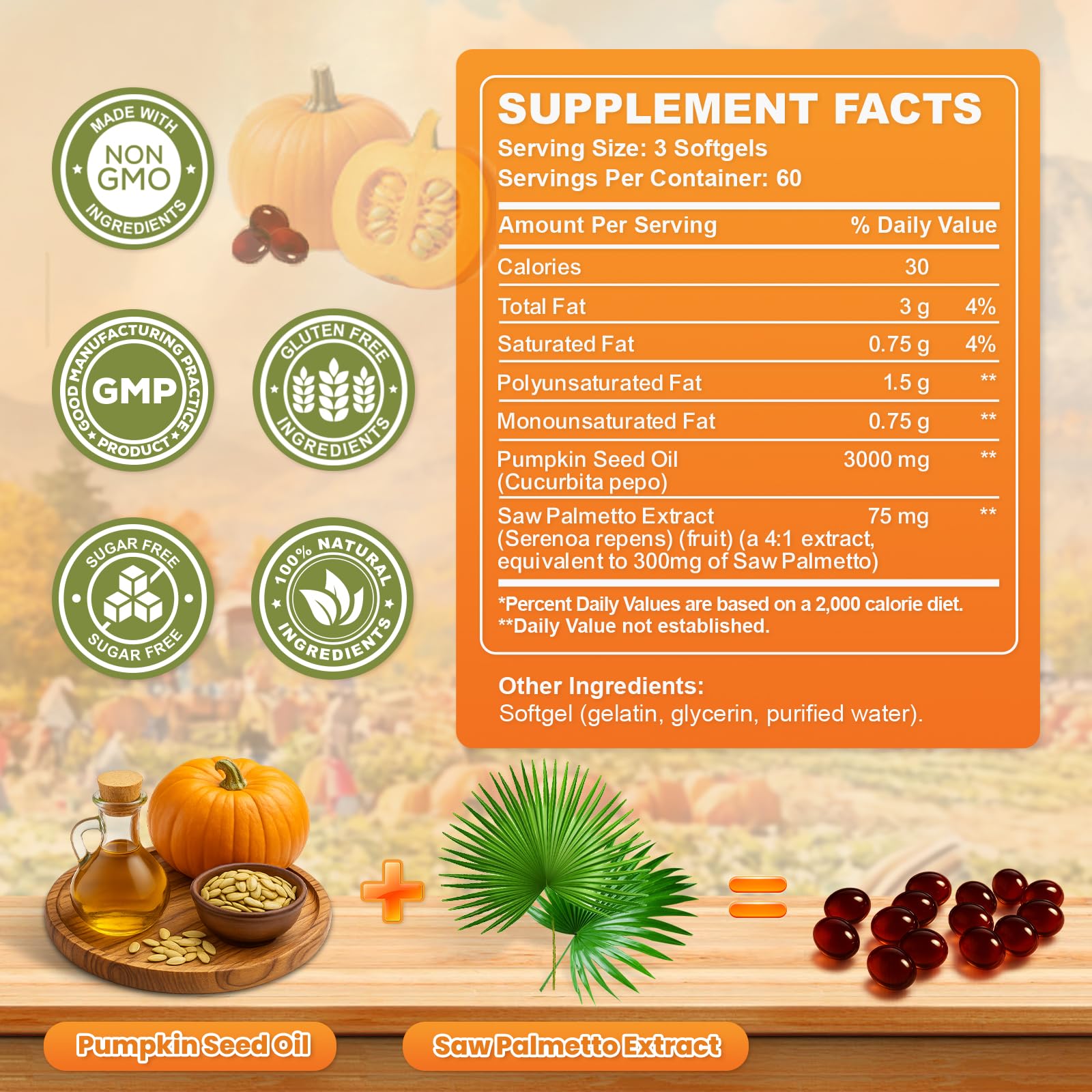 Sept YAN cápsulas con saw palmetto, equilibrio hormonal potencial
