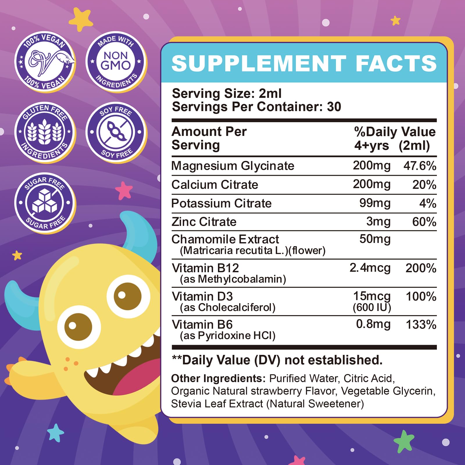 Sept YAN ninos drops con zinc camomila vitaminas para energia y calma